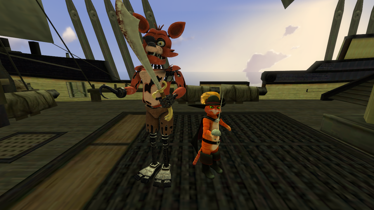 SFM] Foxy the Pirate Fox and Puss in Boots by JaRa0210 -- Fur Affinity  [dot] net